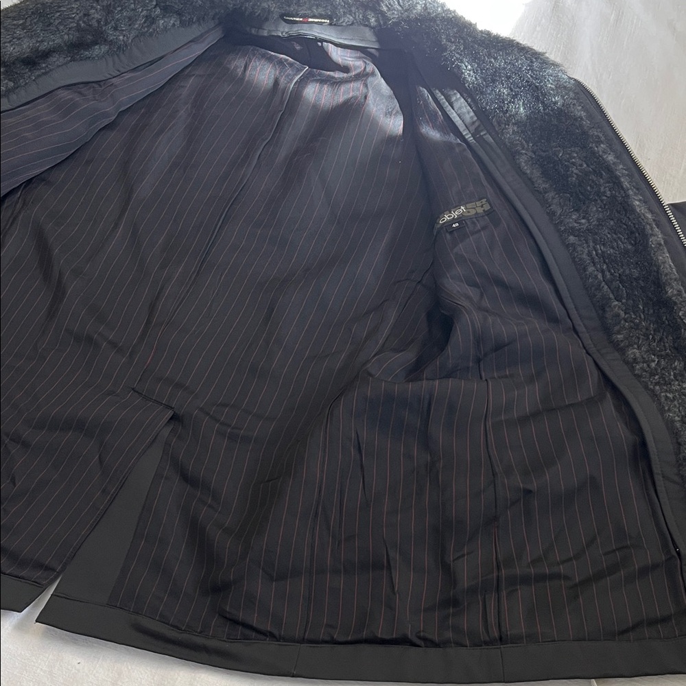Jean Paul Gaultier Black Jacket with Fur Trim - Picture 14 of 14